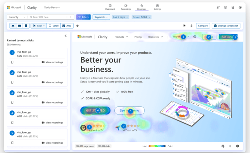 clarity公式サイトイメージ